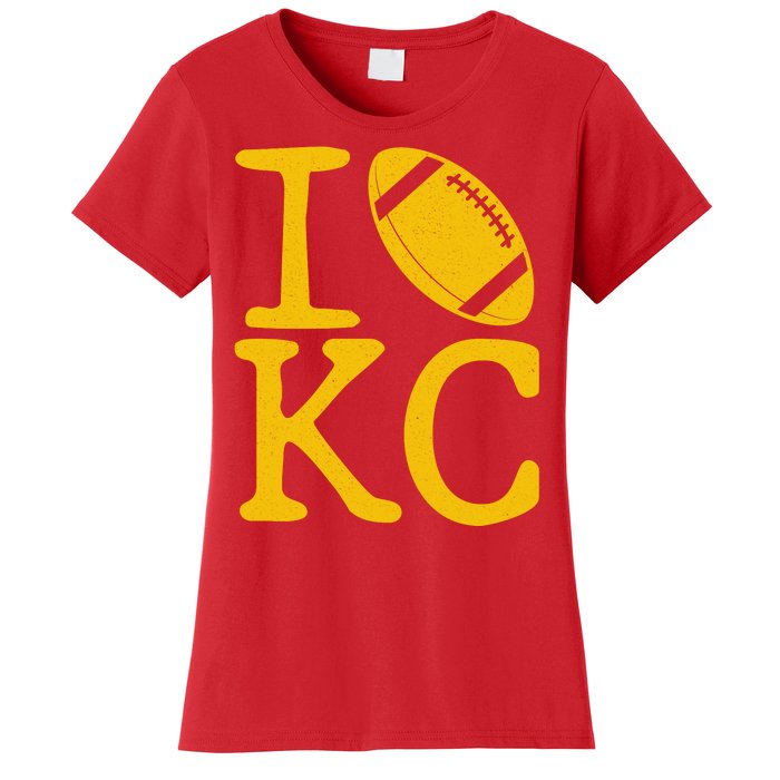 I Love Kansas City Football Fan Women's T-Shirt