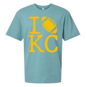 I Love Kansas City Football Fan Sueded Cloud Jersey T-Shirt