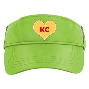 I Love Kansas City KC Football Heart Adult Drive Performance Visor