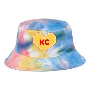 I Love Kansas City KC Football Heart Tie Dye Newport Bucket Hat