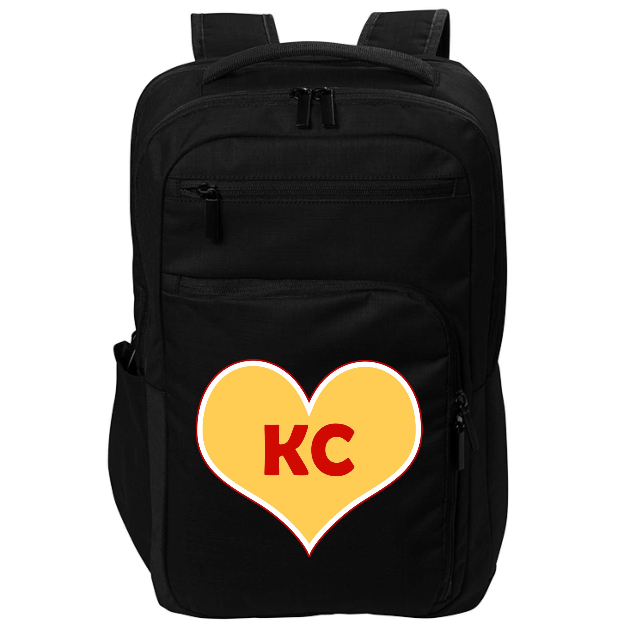 I Love Kansas City KC Football Heart Impact Tech Backpack