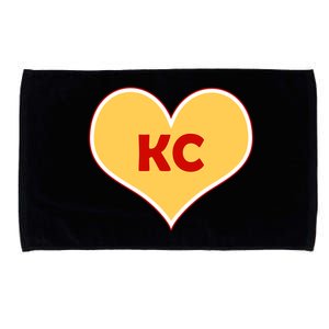 I Love Kansas City KC Football Heart Microfiber Hand Towel