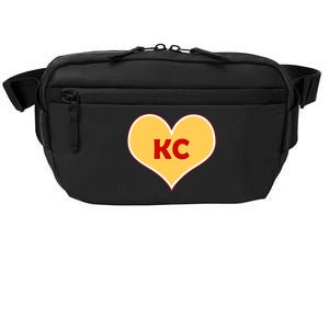 I Love Kansas City KC Football Heart Crossbody Pack