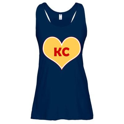 I Love Kansas City KC Football Heart Ladies Essential Flowy Tank