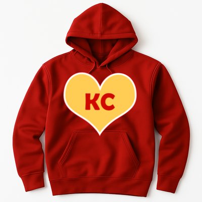 I Love Kansas City KC Football Heart Hoodie