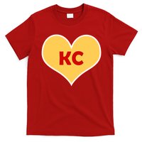 I Love Kansas City KC Football Heart T-Shirt