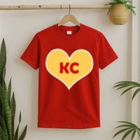 I Love Kansas City KC Football Heart T-Shirt