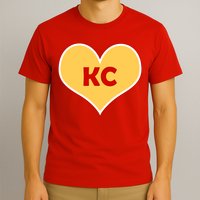 I Love Kansas City KC Football Heart T-Shirt