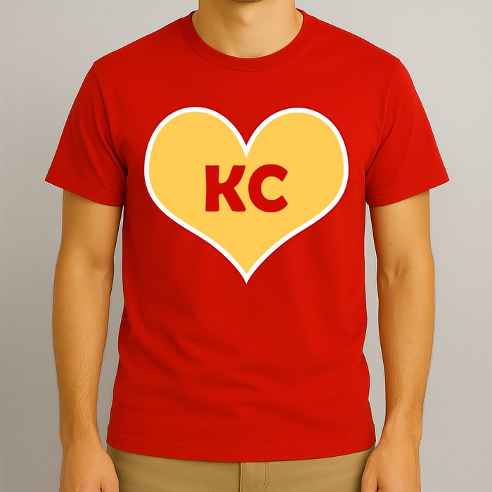 I Love Kansas City KC Football Heart T-Shirt