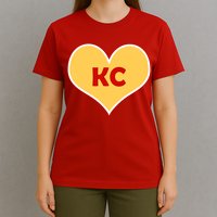 I Love Kansas City KC Football Heart T-Shirt