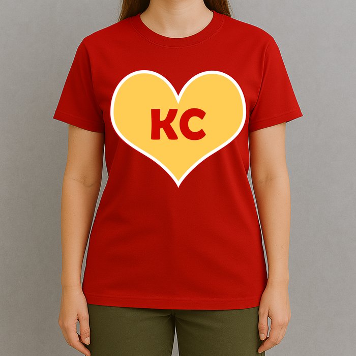 I Love Kansas City KC Football Heart T-Shirt