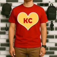 I Love Kansas City KC Football Heart T-Shirt