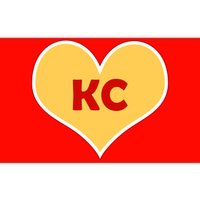 I Love Kansas City KC Football Heart Bumper Sticker