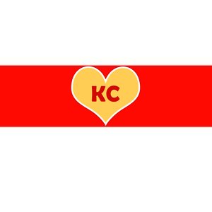 I Love Kansas City KC Football Heart Bumper Sticker