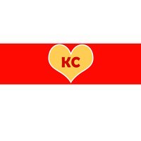 I Love Kansas City KC Football Heart Bumper Sticker