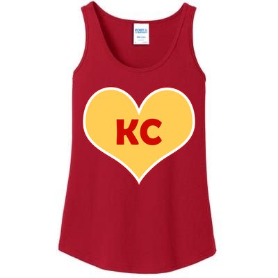 I Love Kansas City KC Football Heart Ladies Essential Tank