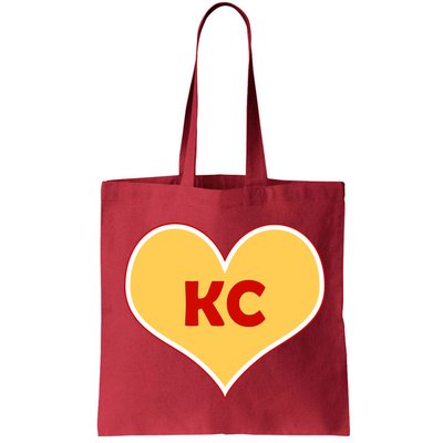 I Love Kansas City KC Football Heart Bag