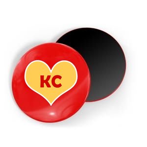 I Love Kansas City KC Football Heart Magnet