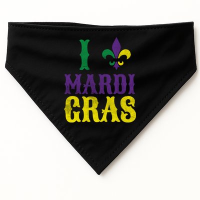 I Love Mardi Gras USA-Made Doggie Bandana