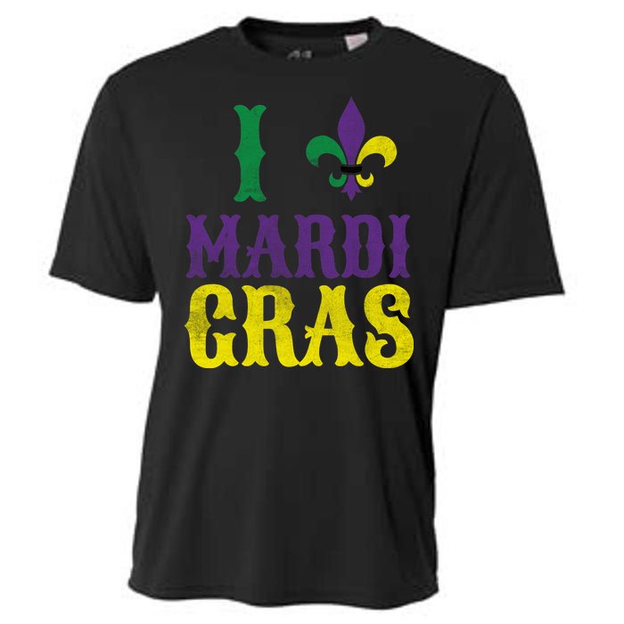 I Love Mardi Gras Cooling Performance Crew T-Shirt