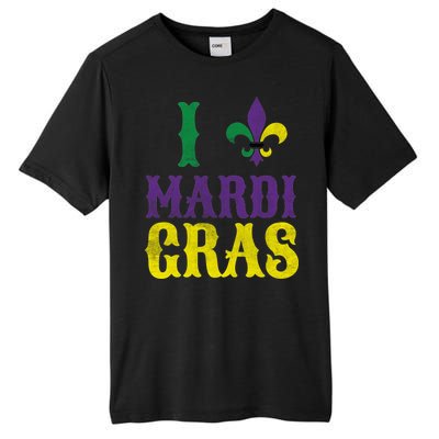 I Love Mardi Gras Tall Fusion ChromaSoft Performance T-Shirt