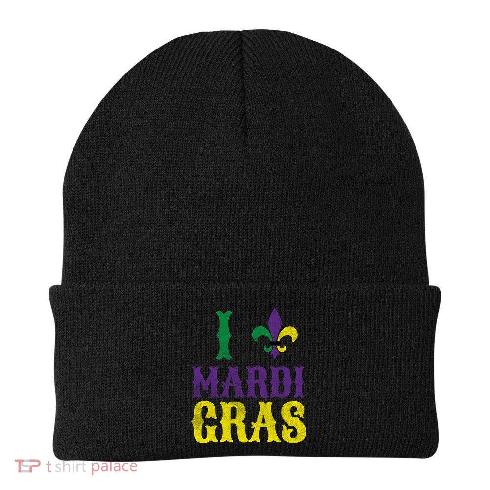 I Love Mardi Gras Beanie