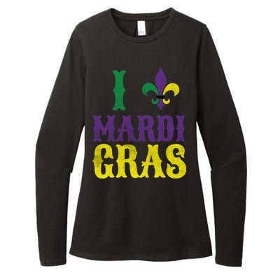 I Love Mardi Gras Womens CVC Long Sleeve Shirt