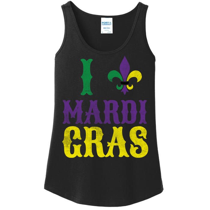 I Love Mardi Gras Ladies Essential Tank