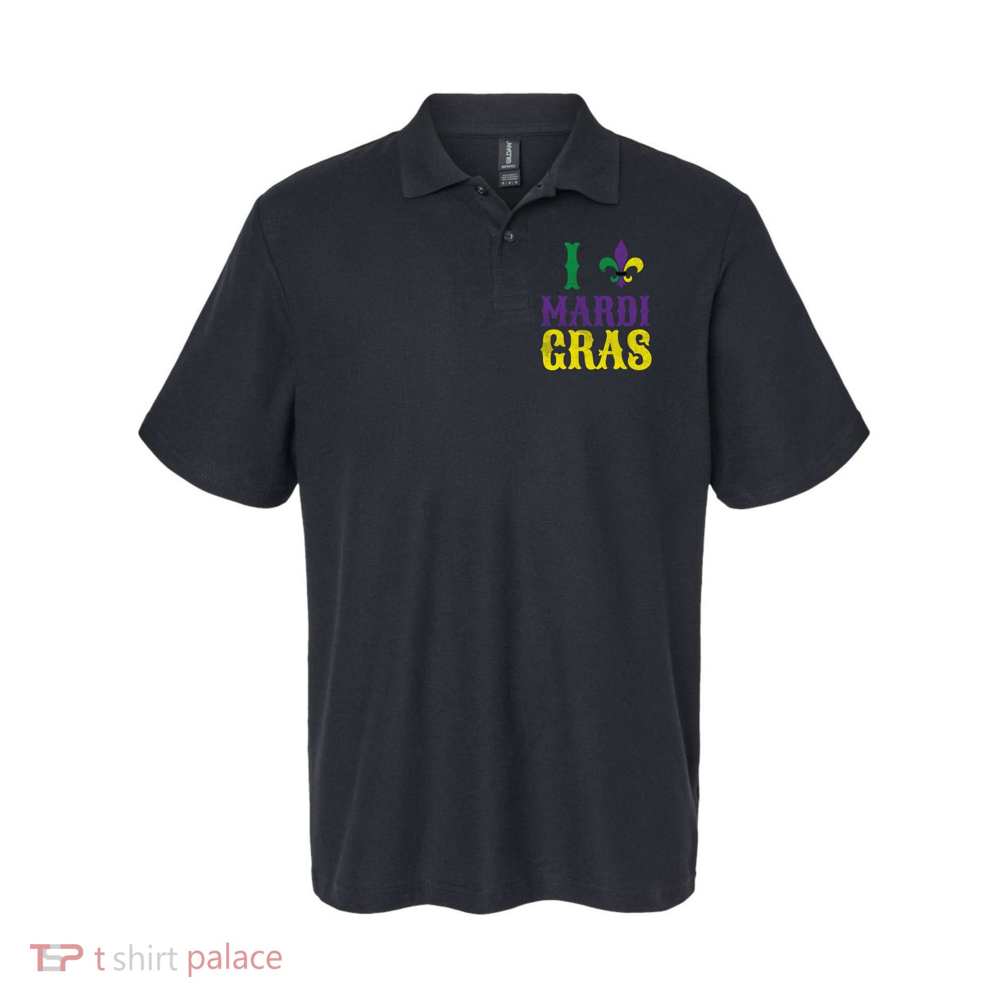 I Love Mardi Gras Polo