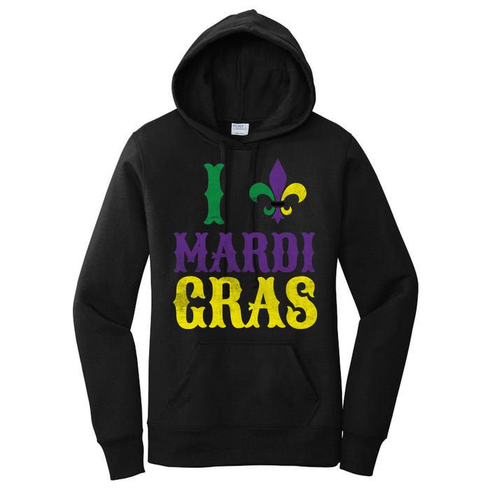 I Love Mardi Gras Women's Pullover Hoodie