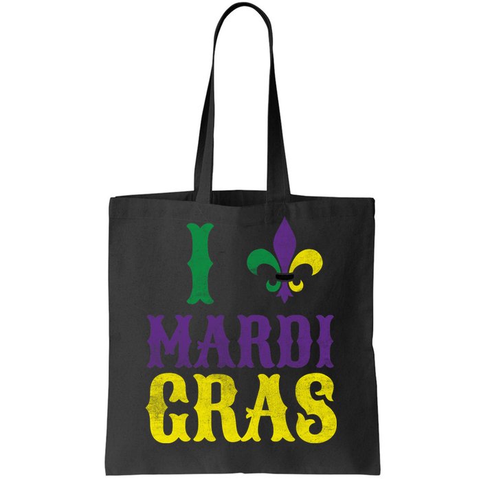 I Love Mardi Gras Tote Bag