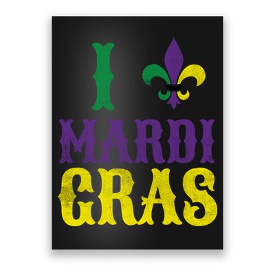 I Love Mardi Gras Poster