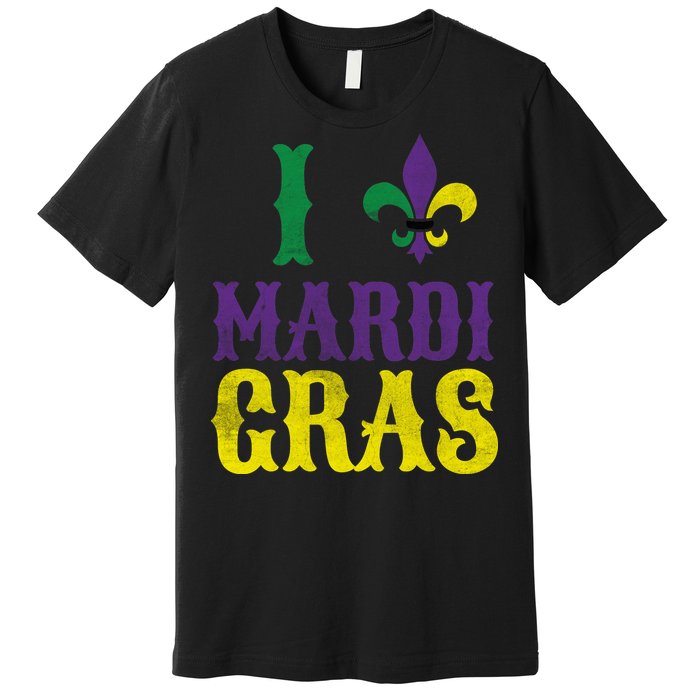 I Love Mardi Gras Premium T-Shirt