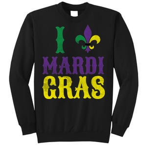 I Love Mardi Gras Tall Sweatshirt