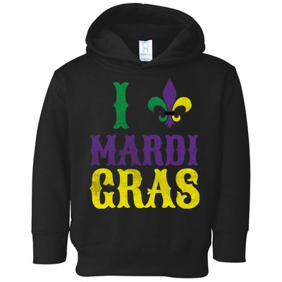 I Love Mardi Gras Toddler Hoodie