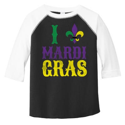 I Love Mardi Gras Toddler Fine Jersey T-Shirt