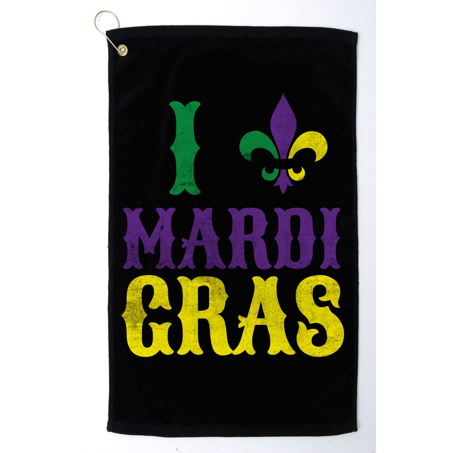 I Love Mardi Gras Golf Towel