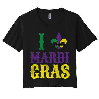 I Love Mardi Gras Crop Top