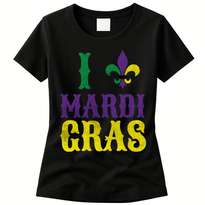 I Love Mardi Gras Womens T-Shirt