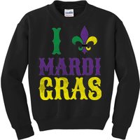 I Love Mardi Gras Kids Sweatshirt