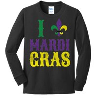 I Love Mardi Gras Kids Long Sleeve Shirt