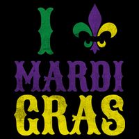 I Love Mardi Gras Zip Tote Bag