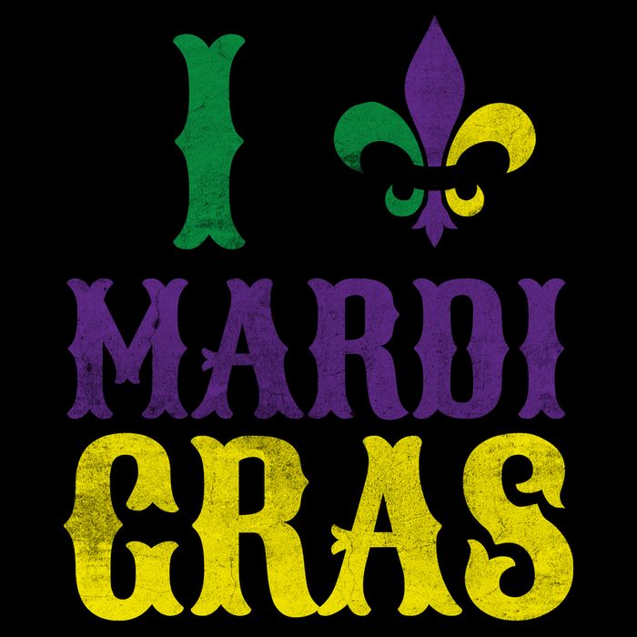 I Love Mardi Gras Zip Tote Bag