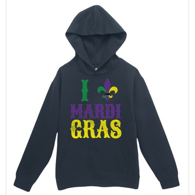 I Love Mardi Gras Urban Pullover Hoodie