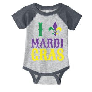 I Love Mardi Gras Infant Baby Jersey Bodysuit