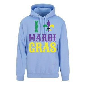 I Love Mardi Gras Unisex Surf Hoodie