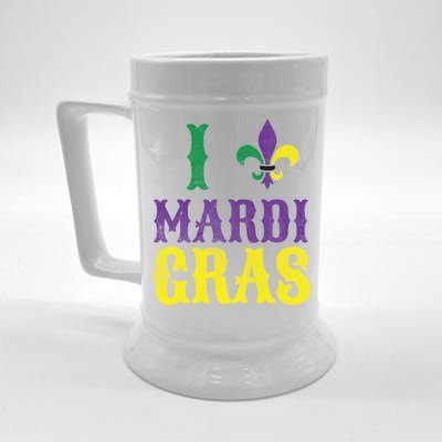 I Love Mardi Gras Beer Stein