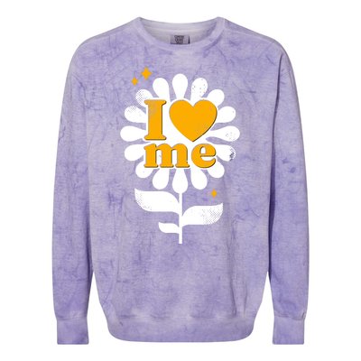 I Love Me Flower Colorblast Crewneck Sweatshirt