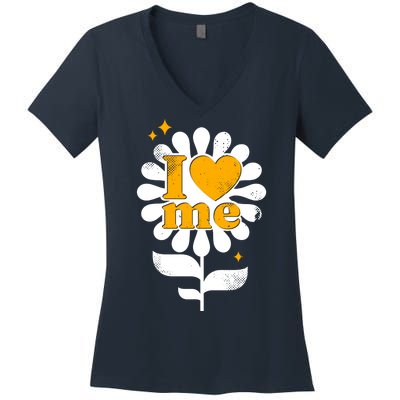 I Love Me Flower Women's V-Neck T-Shirt