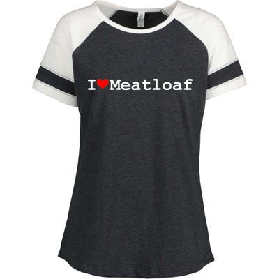 I Love Meatloaf Enza Ladies Jersey Colorblock Tee